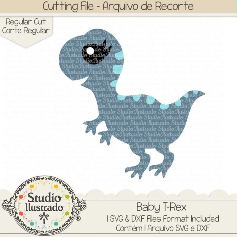 Download Baby T Rex Baby T Rex 1 00 Studio Ilustrado 3D SVG Files Ideas | SVG, Paper Crafts, SVG File