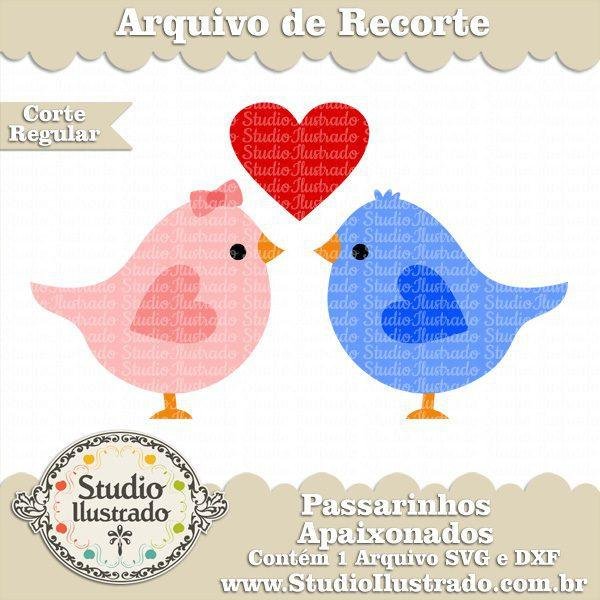 Passarinhos Apaixonados Studio Ilustrado