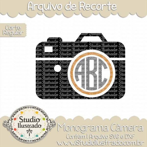 Monograma Câmera - Studio Ilustrado