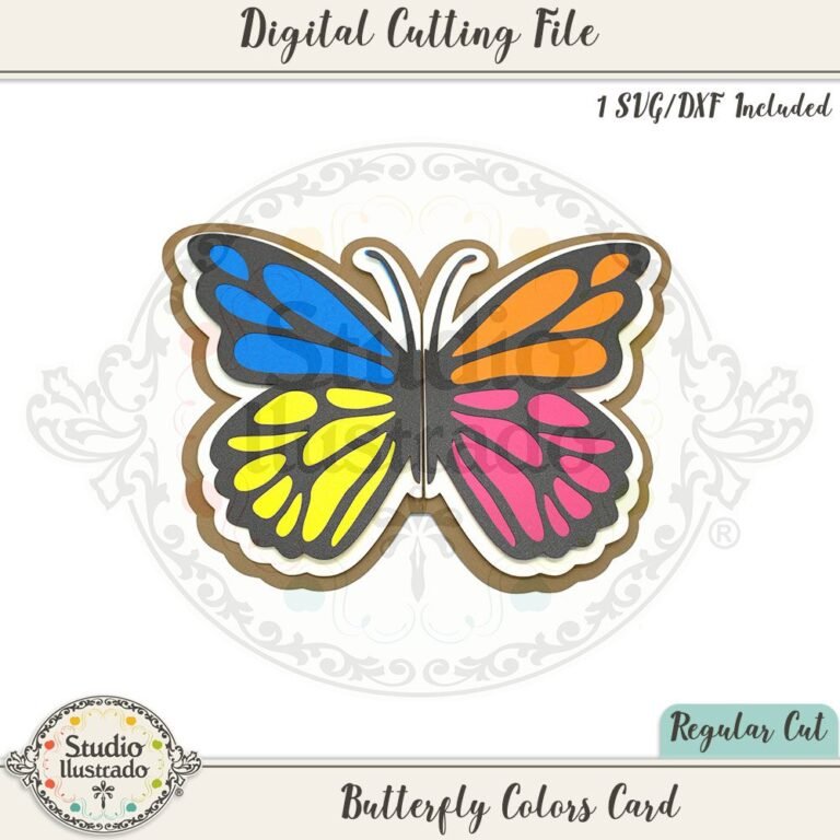 Butterfly Colors Card - Studio Ilustrado