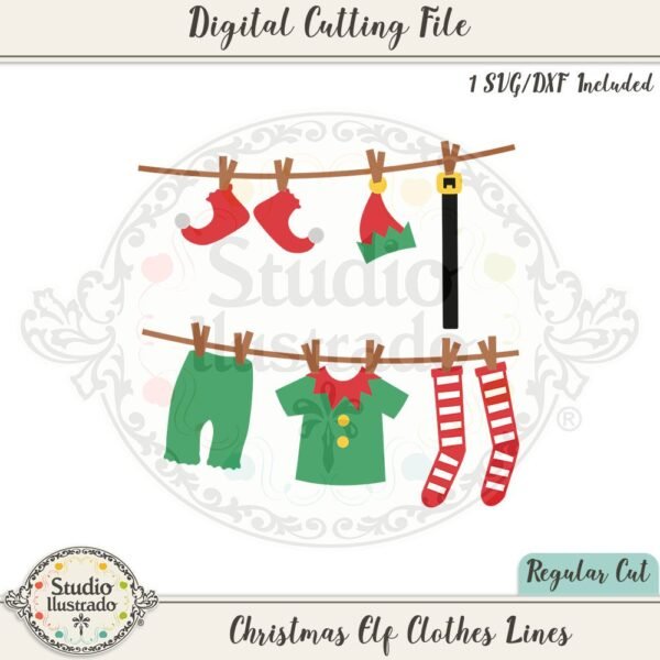 Christmas Elf Clothes Lines – Studio Ilustrado