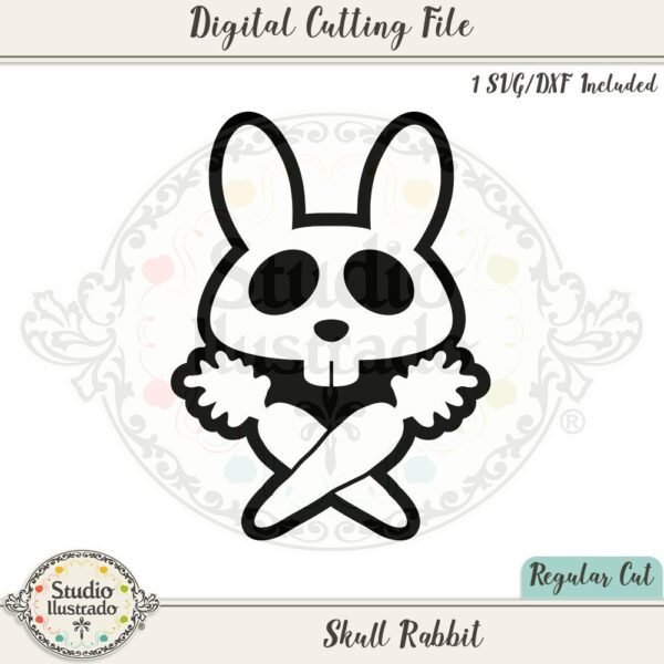 Skull Rabbit - Corte Regular - Recorte | Studio Ilustrado